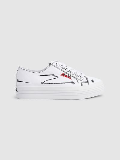 Calvin Klein Cipők HU945790 | Calvin Klein Canvas Női Sportcipő Fehér
